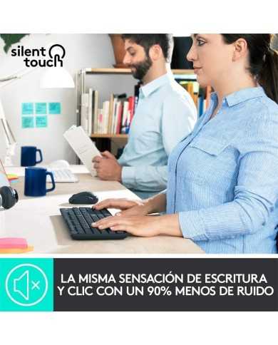TECLADO + RATON LOGITECH MK295 WIRELESS SILENT GRAFITO