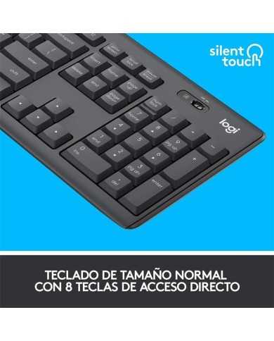 TECLADO + RATON LOGITECH MK295 WIRELESS SILENT GRAFITO