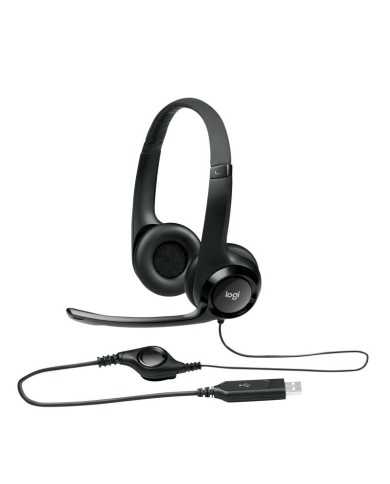 AURICULARES + MICROFONO LOGITECH H390 BLACK