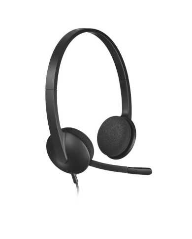 AURICULARES+ MICROFONO LOGITECH H340 USB BLACK