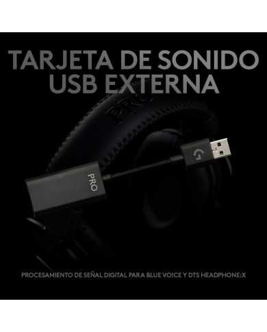 AURICULARES + MICROFONO LOGITECH G PRO X USB BLACK