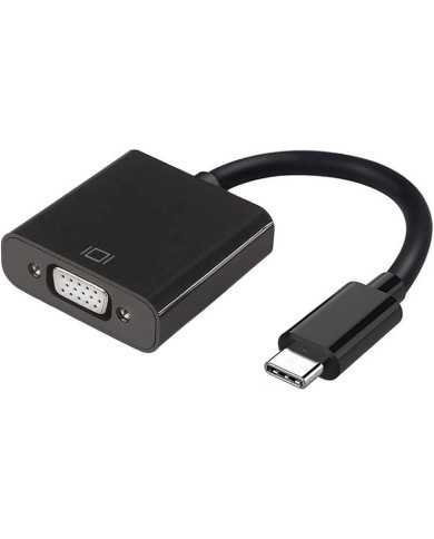 CABLE CONVERSOR USB-C M A VGA-H BLACK
