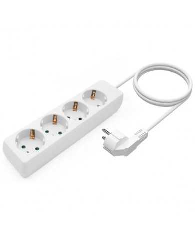 REGLETA AISENS 4 SCHUKOS PROTECCION 1,4M WHITE