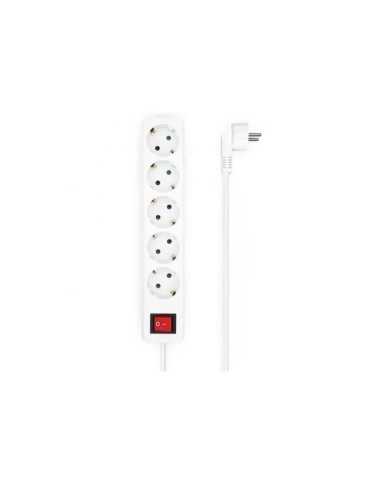 REGLETA AISENS 5 SCHUKOS PROTECCION INTERRUPTOR 1,4M WHITE