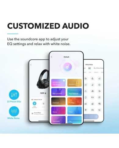 AURICULARES ANKER SOUNDCORE Q20I WIRELESS BLUETOOTH USB-C BLACK