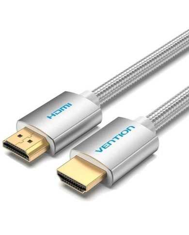 CABLE HDMI 2.0 4K VENTION HDMI/M - HDMI/M TRENZADO 2M SILVER