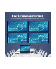 DUPLICADOR VENTION 4XHDMI HEMBRA - HDMI MACHO GOLD/BLACK