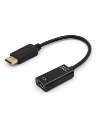 CABLE CONVERSOR ONEWAY DISPLAYPORT A HDMI DP/M-HDMI/H 4K 15CM BLACK