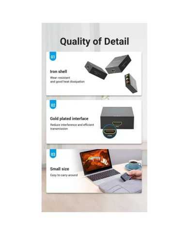 CONVERSOR VENTION RCA/H - HDMI/H MINIUSB/H BLACK