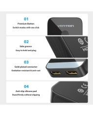 SWITCH/SPLITTER VENTION HDMI/H - X2 HDMI/H BIDIRECCIONAL