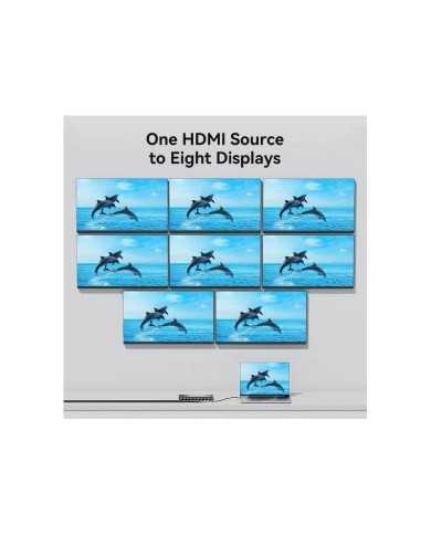 SPLITTER VENTION HDMI 2.0 4K 1X8 BLACK