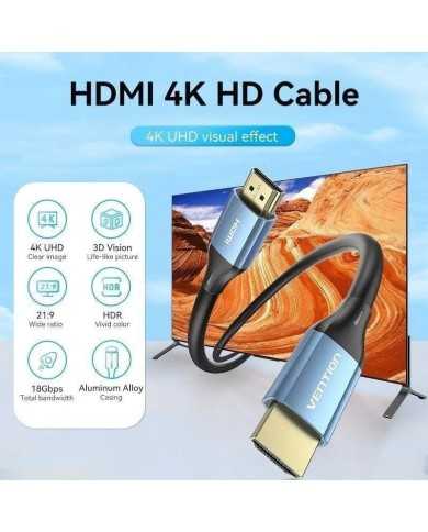 CABLE HDMI 2.0 4K VENTION HDMI/M - HDMI/M 3M BLACK/BLUE