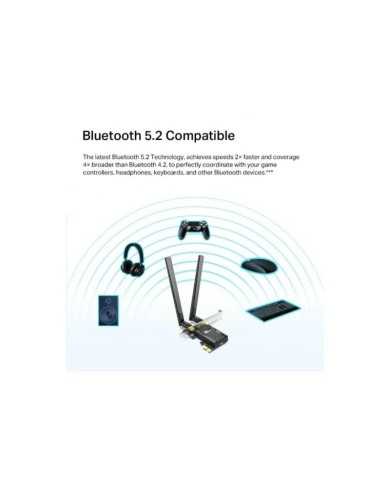 WIRELESS ADAPTADOR PCIE TP-LINK ARCHER TX20E DUAL BAND AX1800 WIFI6 BT 5.2