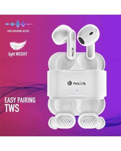 AURICULARES NGS ARTICA DUO EARPHONES BLUETOOTH WIRELESS WHITE ( PACK 2UD )