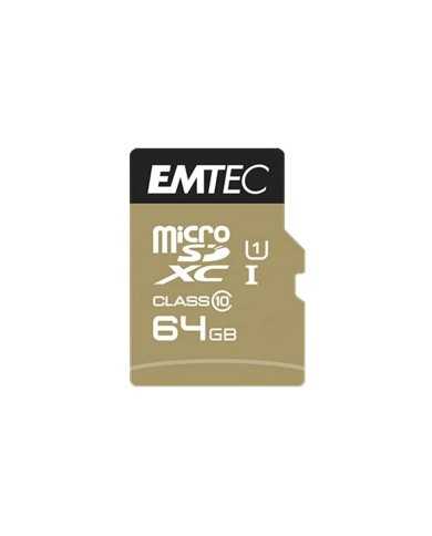 MEMORIA MICRO SD 64GB EMTEC ELITE GOLD C10 + ADAPTADOR SD