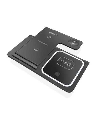 BASE CARGADOR AISENS SMARTPHONE/APPLE WATCH/AURICULARES WIRELESS BLACK
