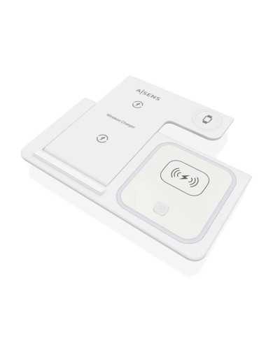 BASE CARGADOR AISENS SMARTPHONE/APPLE WATCH/AURICULARES WIRELESS WHITE
