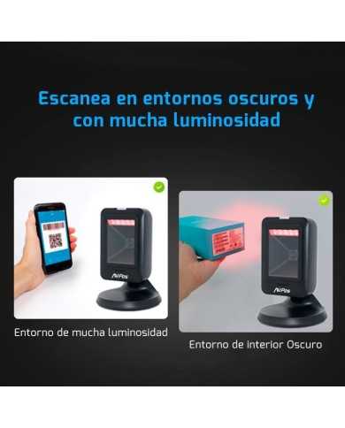 LECTOR AVPOS CODIGOS 1D + 2D + QR 630 SOBREMESA USB
