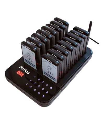 AVISADOR DE CLIENTES AVPOS 16 UDS + BASE DE CARGA
