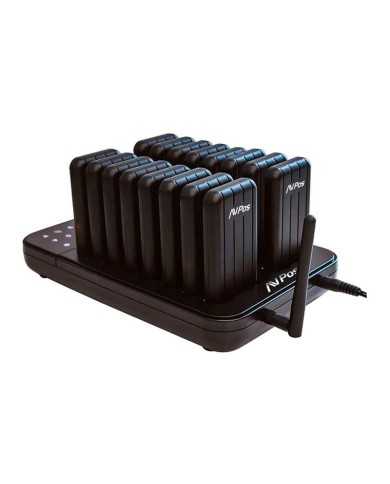 AVISADOR DE CLIENTES AVPOS 16 UDS + BASE DE CARGA