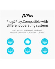 LECTOR AVPOS CODIGOS 1D +2D + QR BP760 OMNIDIRECCIONAL SOBREMESA USB