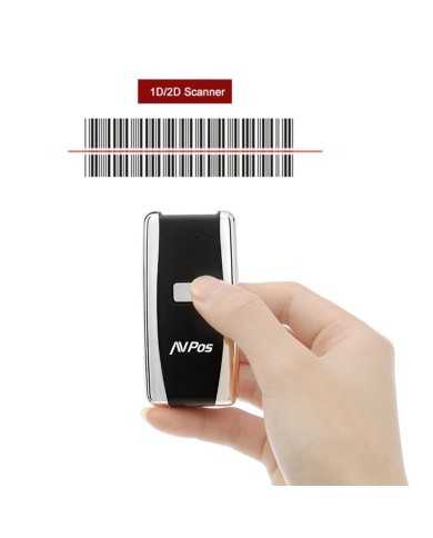 LECTOR AVPOS CODIGOS 1D + 2D + QR BT01 PORTATIL BLUETOOTH