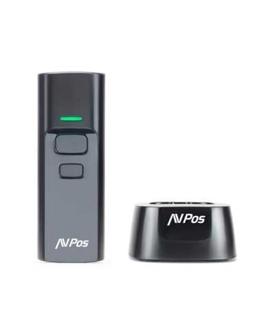 LECTOR AVPOS CODIGOS PORTATIL 2D + QR BT03 WIRELESS 2.4 + BLUETOOTH + BASE