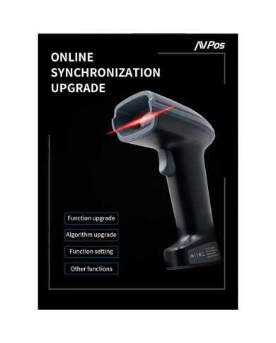LECTOR AVPOS CODIGOS 1D + 2D +QR BT230 WIRELESS 2.4 + BLUETOOTH + USB