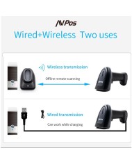 LECTOR AVPOS CODIGOS 1D + 2D +QR BT230 WIRELESS 2.4 + BLUETOOTH + USB