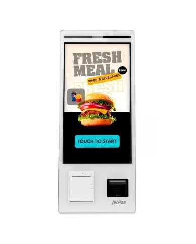 KIOSKO AUTOSERVICIO AVPOS SUELO 27 I5 10TH/8G/256G/WIFI/PRINTER/2D/W11P WH