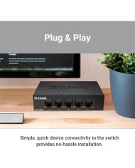 SWITCH D-LINK GIGABIT 5 PUERTOS DGS-105L METALICO
