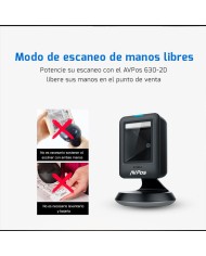 LECTOR AVPOS CODIGOS AVPOS 630 SOBREMESA USB 1D +2D + QR LECTOR AVPOS CODIGOS AVPOS 630 SOBREMESA USB 1D +2D + QR