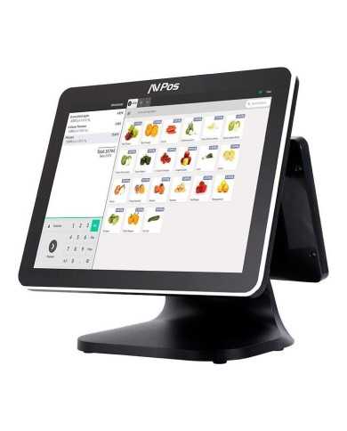 TPV AVPOS K5000 15 ALUMINIO TACTIL INTEL N100/8GB/SSD128GB/WIFI/2ºPANT 3YR