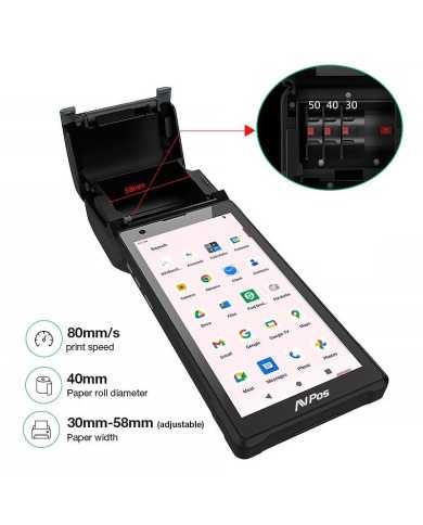 CAPTURADOR PDA IMPRESORA AVPOS TC600 6 OCTA/4GB/128GB/WIFI/BT/NFC/2D/4G