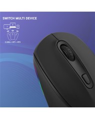 RATON NGS SMOG MULTIDEVICE WIRELESS BLUETOOTH RECARGABLE LED BLACK