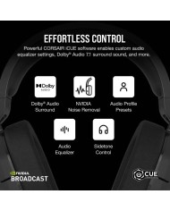 AURICULARES + MICROFONO CORSAIR HS55 GAMING HEADSET WIRELESS DB 7.1 BLACK