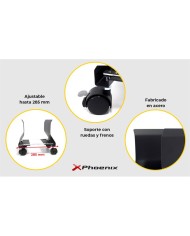 SOPORTE ORDENADOR CON RUEDAS PHOENIX BLACK