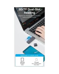 LECTOR DE TARJETAS EXTERNO VENTION USB-A 3.0/USB-C MICROSD/TF DUAL DRIVE
