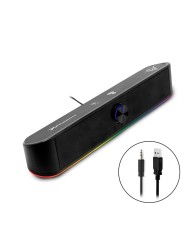 ALTAVOCES PHOENIX PC SOUNDBAR BARRA DE SONIDO 6W RGB