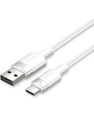 CABLE VENTION USB-A 2.0 - USB-C 3A 2M ALUMINIO WHITE