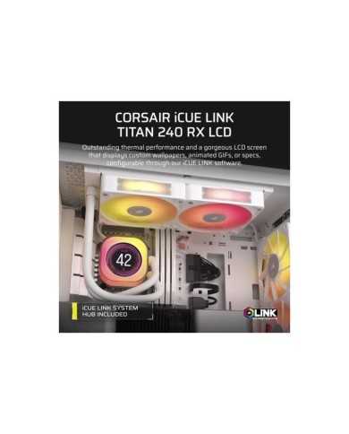 REFRIGERACION LIQUIDA CPU CORSAIR ICUELINK TITAN 240 RX 240MM RGB LCD WHITE