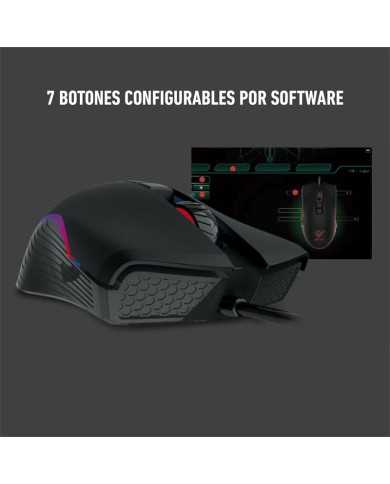 RATON PHOENIX GAMING USB RGB 7200 DPI 7 BOTONES RATON PHOENIX GAMING USB RGB 7200 DPI 7 BOTONES
