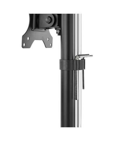 SOPORTE DE MESA TV MONITOR TOOQ REG.ALTURA GIR. INCL. 17-27 BLACK