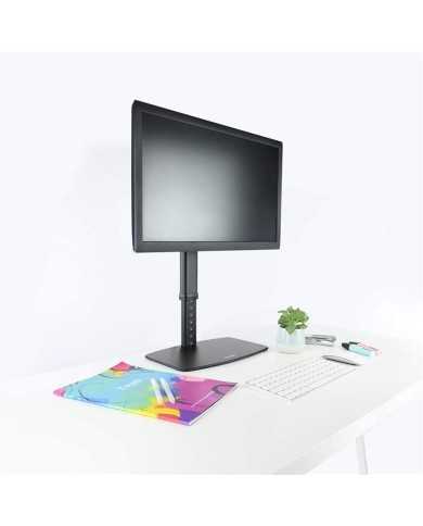 SOPORTE DE MESA TV MONITOR TOOQ REG.ALTURA GIR. INCL. 17-27 BLACK