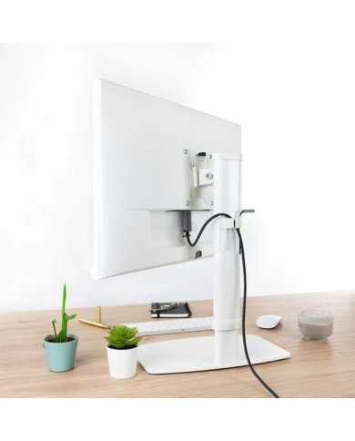 SOPORTE DE MESA TV MONITOR TOOQ REG.ALTURA GIR. INCL. 17-27 WHITE