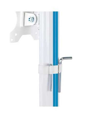 SOPORTE DE MESA TV MONITOR TOOQ REG.ALTURA GIR. INCL. 17-27 WHITE