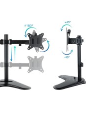 SOPORTE DE MESA MONITOR 2 TOOQ REG.ALTURA GIR. INCL. 9KG BLACK