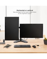 SOPORTE DE MESA MONITOR 2 TOOQ REG.ALTURA GIR. INCL. 9KG BLACK