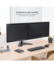 SOPORTE DE MESA MONITOR 2 TOOQ REG.ALTURA GIR. INCL. 9KG BLACK