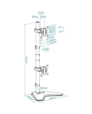 SOPORTE DE SOBREMESA MONITOR TOOQ 17-32 9KG 2 BRAZOS VERTICAL GIRA/INCLI